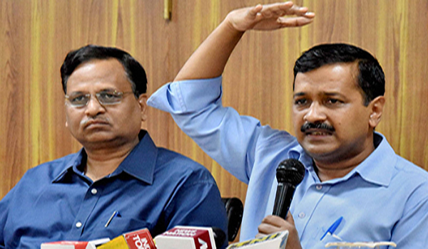 Delhi Chief Minister Arvind Kejriwal and Health Minister Satyendra Jain